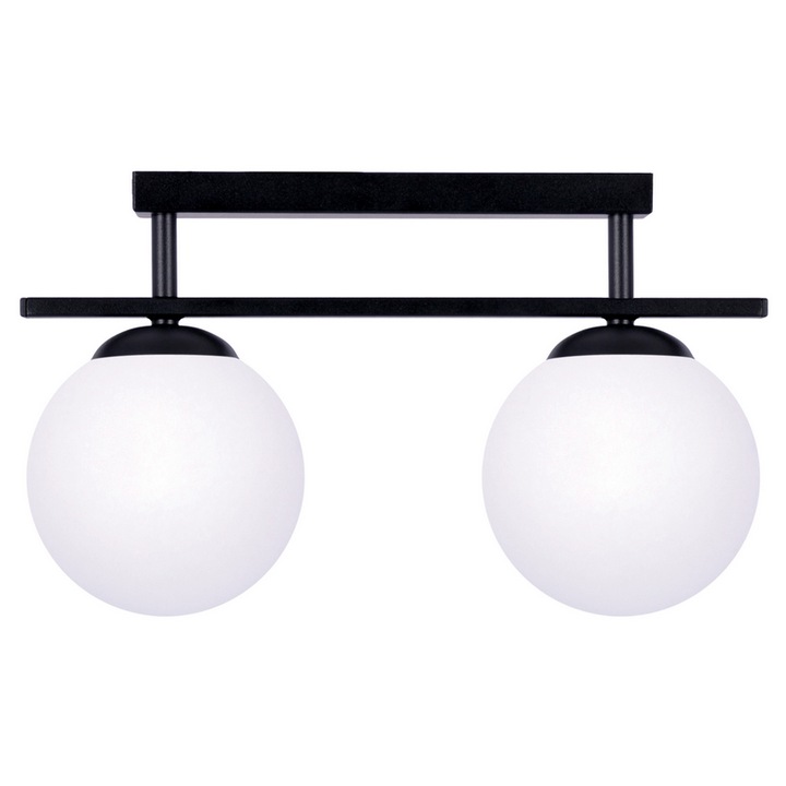 Полилей GLOBE 2, черно/бяло, 22x38x15см, 2xE14