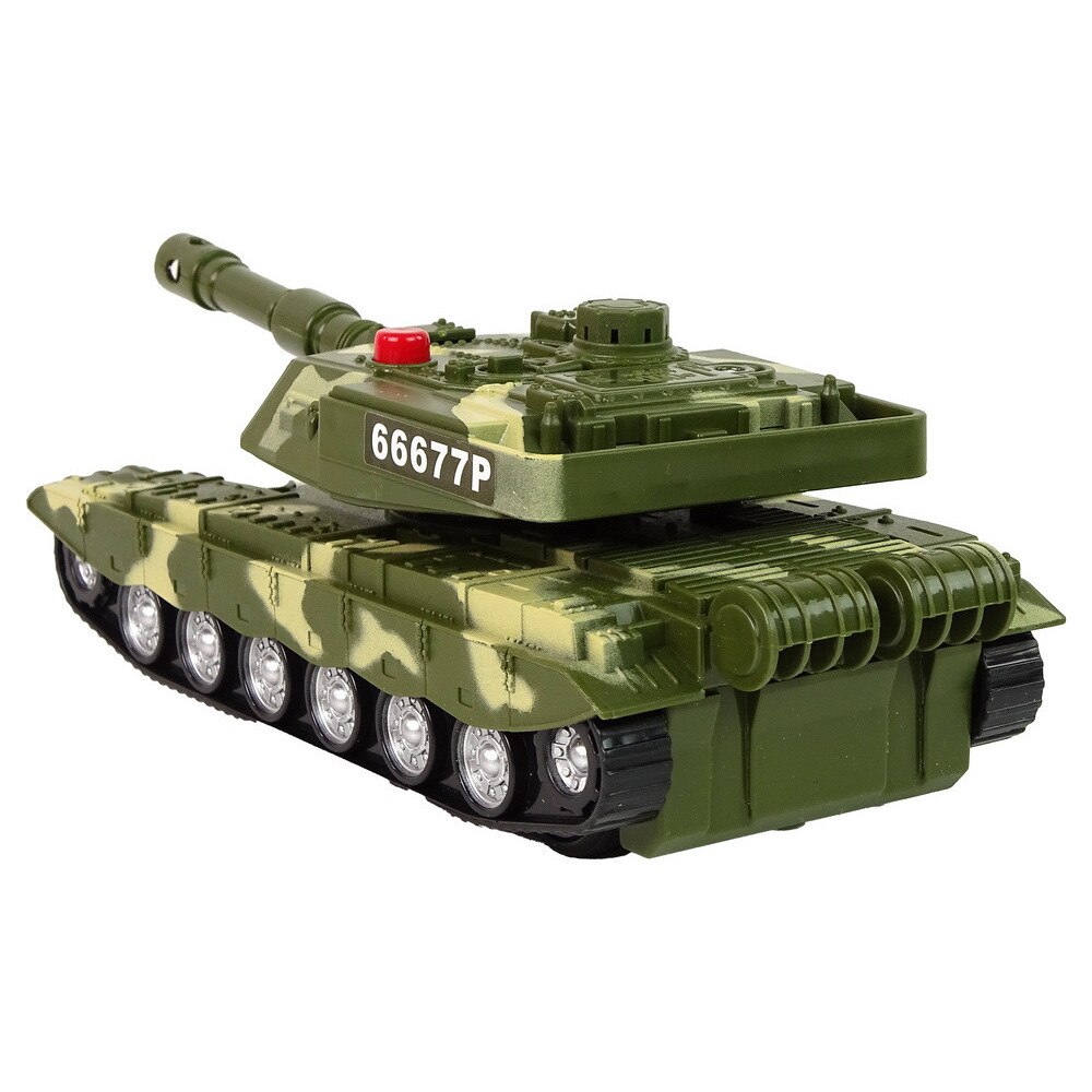 Tanc militar cu sunet si lumini, 19x6x7,5cm, set de jucarii - eMAG.ro