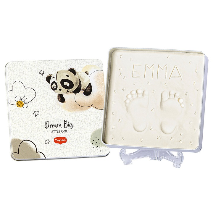 Tiny Creations fém ujjlenyomat-tartó doboz, komplett készlet, 17,8x17,8x4,2cm, bőrgyógyászatilag tesztelt