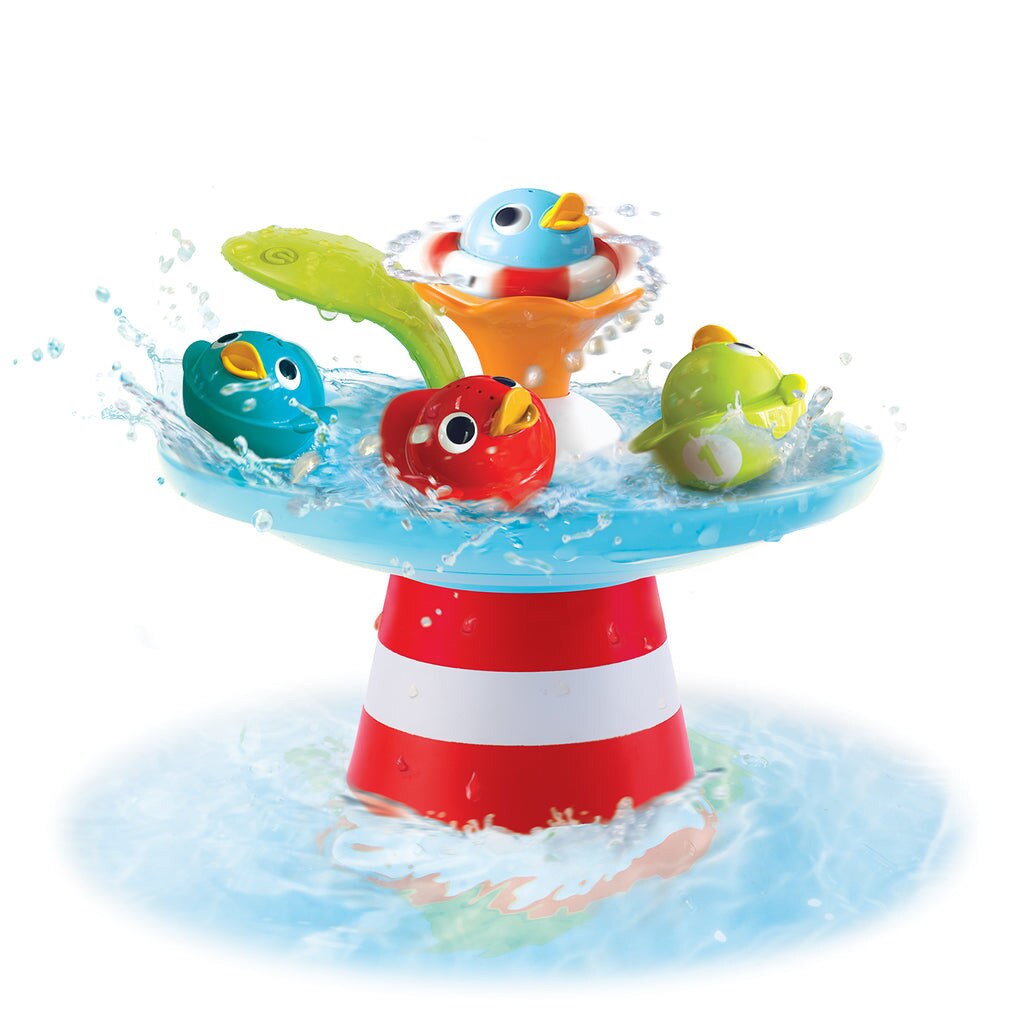 Set joc educativ Yookidoo, cursa cu rate, 4 rate colorate, fantana