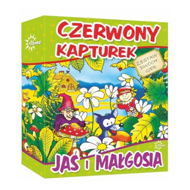 Set jocuri de societate Czerwony Kapturek, ABINO, 2 jocuri, 20x25x5cm