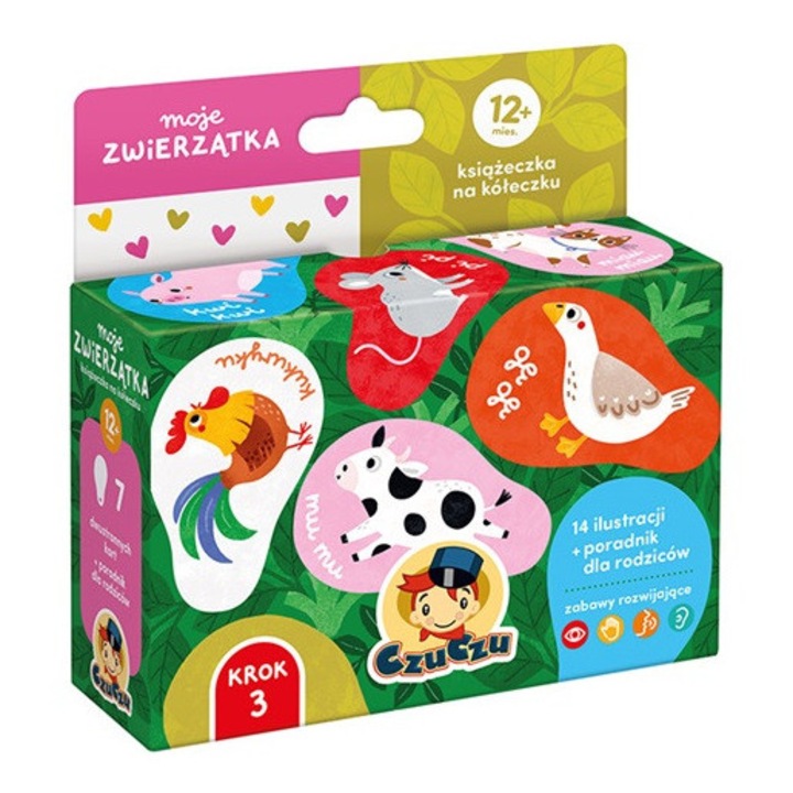 Oktatókártyák gyerekeknek, CzuCzu, Moje zwierzątka, Lengyel nyelv