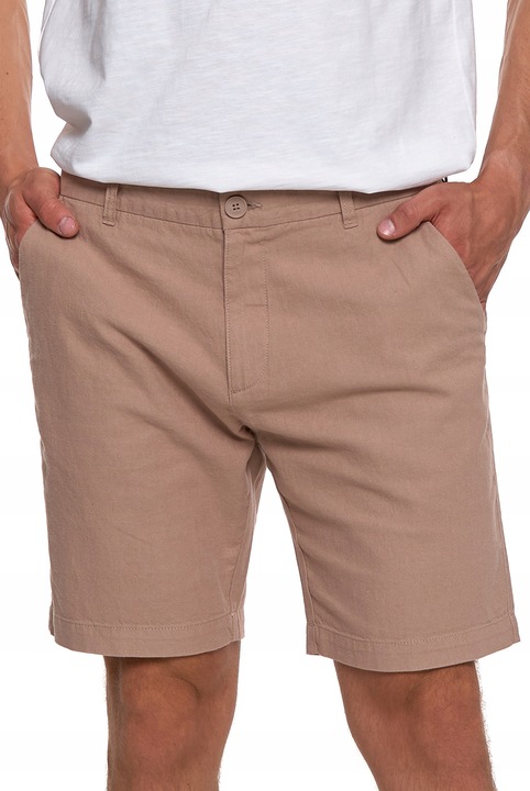 Pantaloni scurti barbati, Moraj, bumbac/in, bej