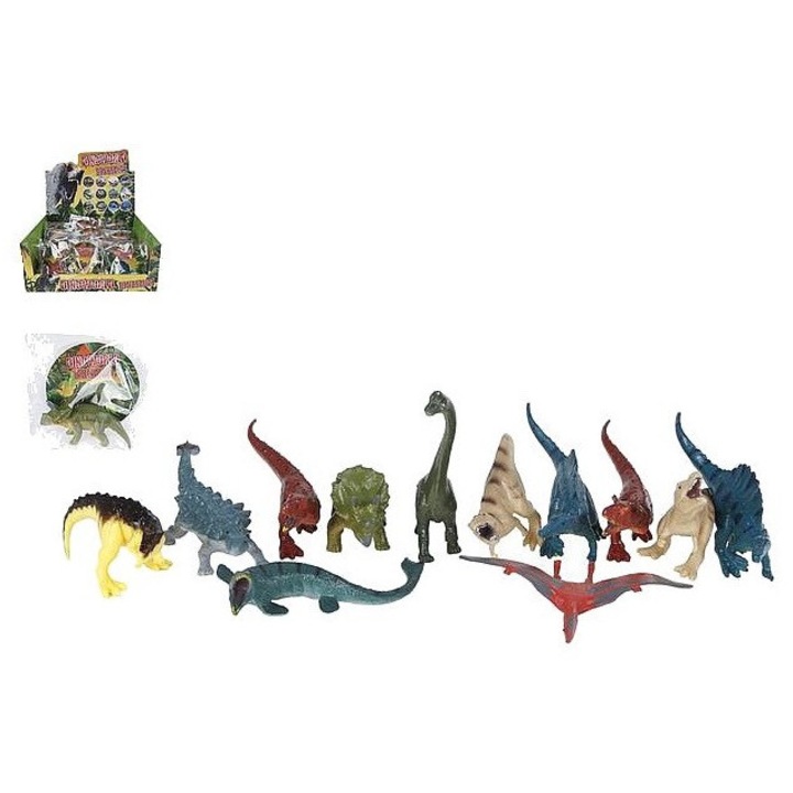 Dinoszaurusz figurák 8 cm, 12 darabos készlet, többszínű