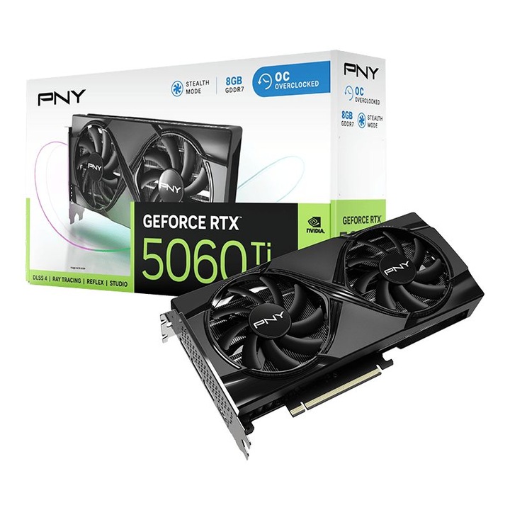 PNY GeForce RTX5060 TI videókártya, 8GB, GDDR7, 128bit, 1xHDMI, 3xDisplayPort