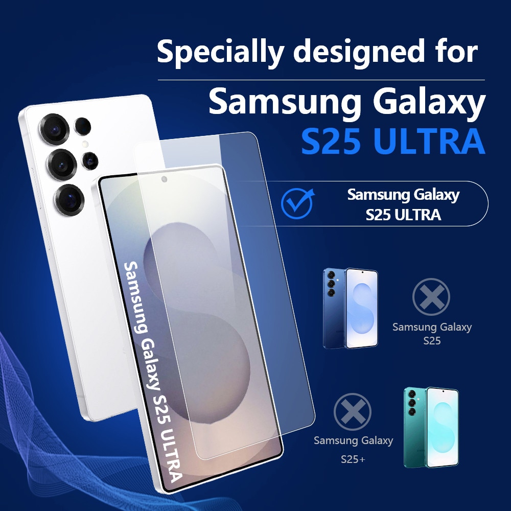 Folie din Sticla Securizata pentru Samsung Galaxy S25 Ultra Set 2 Bucati HCT STYLE®, Protectie Ecran Anti-Zgarieturi, Ultra-Clara, Rezistenta