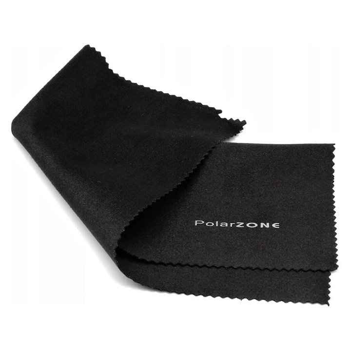 Laveta din microfibra pentru ochelari - Negru - PolarZone 18x15