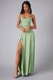 Rochie Dama, Satin, Eleganta, Cu Bretele Incrucisate, Verde Menta, M