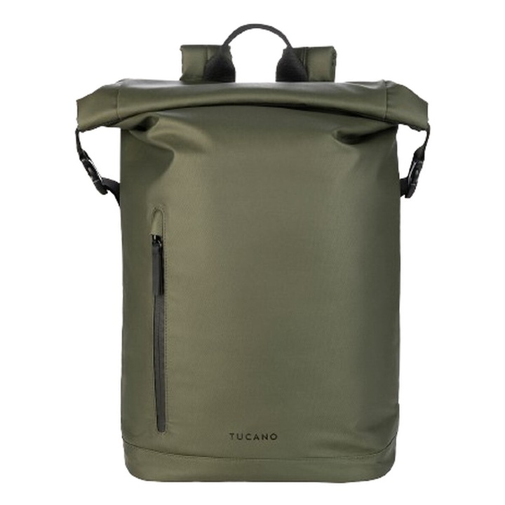 Rucsac laptop Tucano, model BKROL15-VM, verde, 16", 30x45cm, rezistent la apa, 1 compartiment
