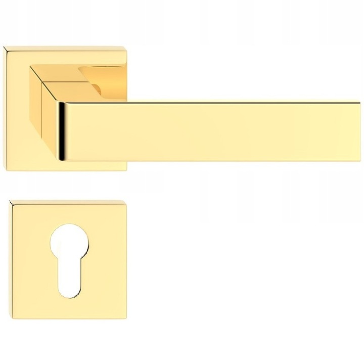 Manere usi RUMBA, auriu lucios, rozeta yala