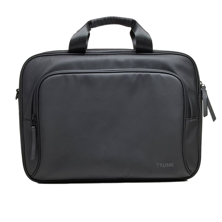 Geantă pentru laptop Trunk, neopren, rezistentă la apă, Jet Black, compactă