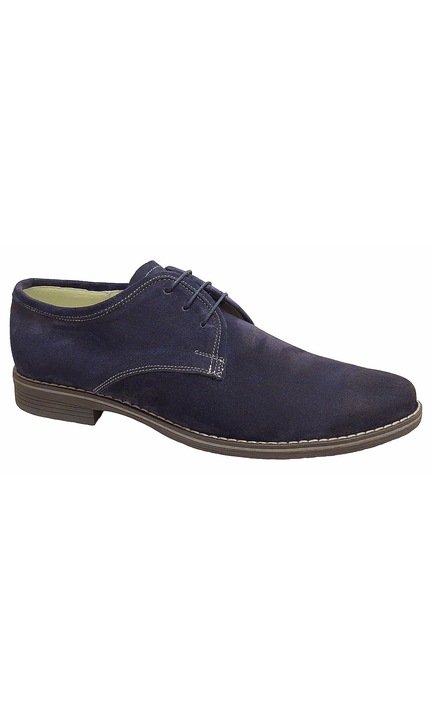 Pantofi barbati casual din piele naturala intoarsa, bleumarin 336BLM Marimea 38