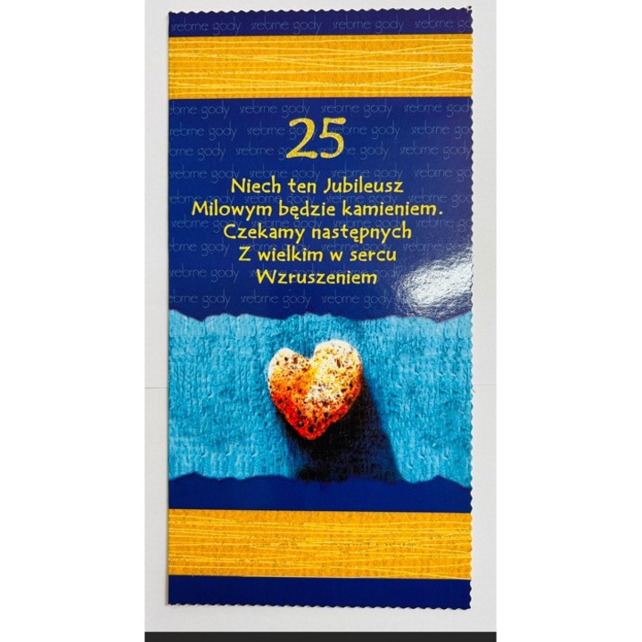 Felicitare Karnet 25-lecie SLUBU, Berg, cu coperta