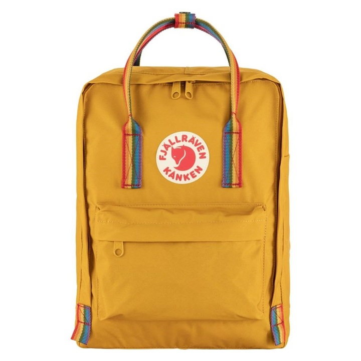 Rucsac FjallRaven Kanken, galben, sintetic, universal