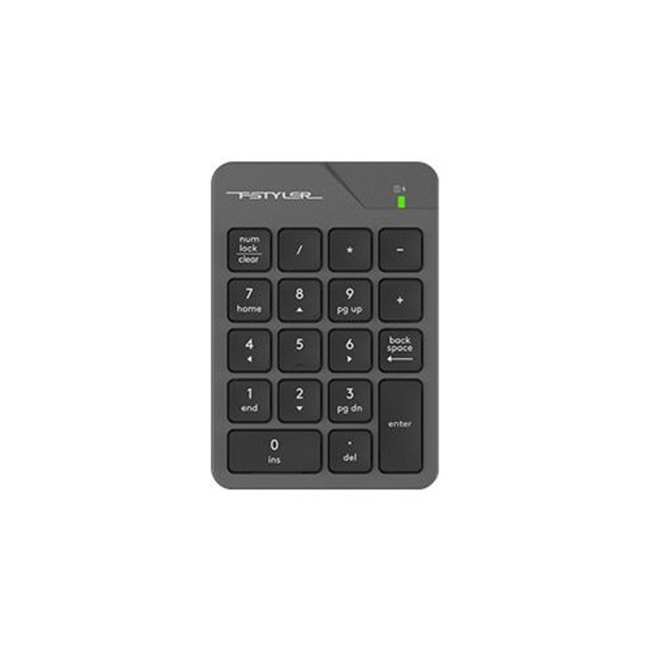 Клавиатура A4tech Цифрова безжична 2.4Ghz клавиатура FGK21C, черна, LiIon батерия, USB-C зареждане FGK21C