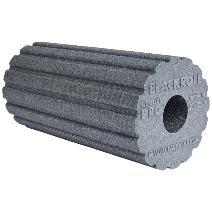Уред за самомасаж Blackroll Groove Pro Фоумролер с релефна повърхност, Сив, 30 х 15 cm