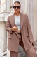 Costum Dama, Plus Size, Casual, Sacou & Pantaloni, Roz pal