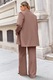 Costum Dama, Plus Size, Casual, Sacou & Pantaloni, Roz pal