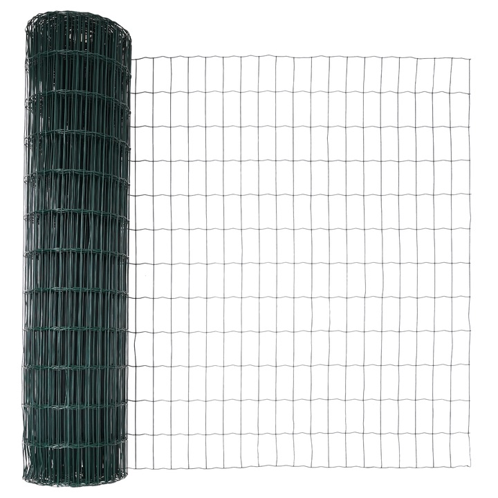 Gard Euro Verde vidaXL, 1,2x10 m, Fier, 6.6 kg