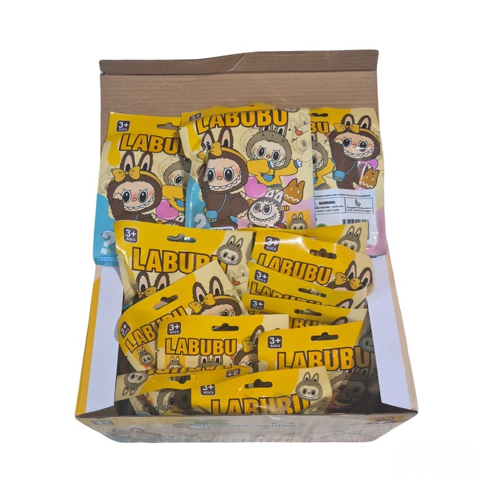 Set 24 plicuri cu Figurina Surpriza Labubu, multicolor, 5 cm, Virtual Trend®