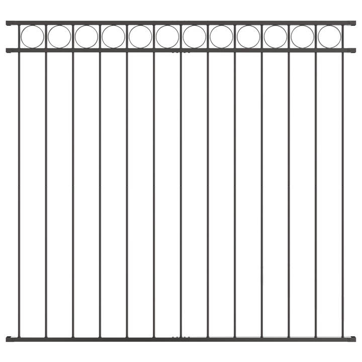 Сиво стоманено оградно пано vidaXL, 1.7x1.5 м, 7.5 Kg