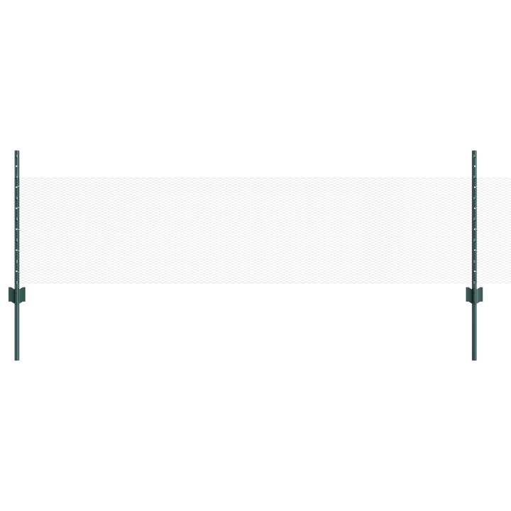 Set stalpi Gard vidaXL, 11 buc, U-Channel Verde 60 cm, Otel, 12.6 kg