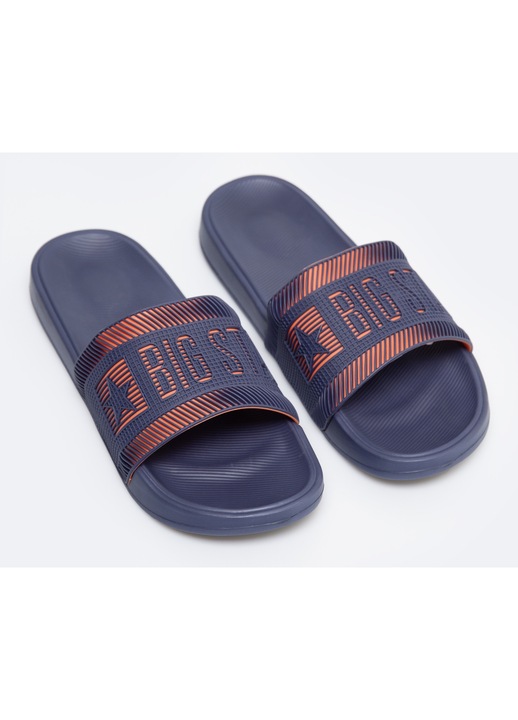 Slapi Big Star, model RR174A052, culoare bleumarin, barbati, fabricat din material sintetic