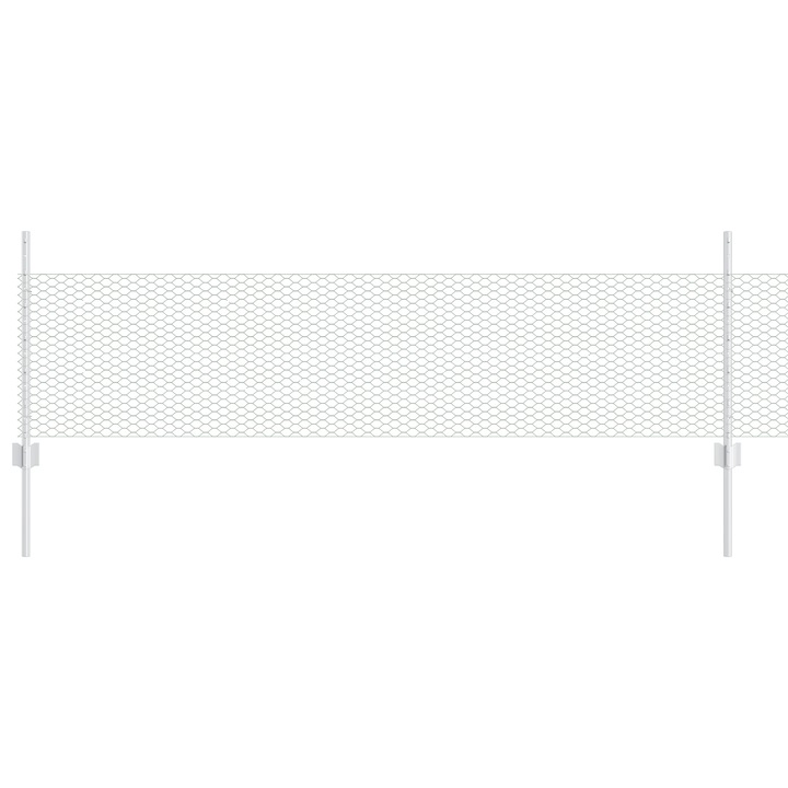 Set Gard Gradina vidaXL, Set de 2 Otel galvanizat, 25 x 0.5 m, Durabil, 9.43 kg