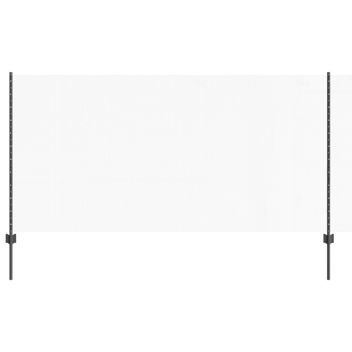 Set stalpi de Gard vidaXL, 22 piese U-Channel Gri 120 cm, Otel, 38.74 kg