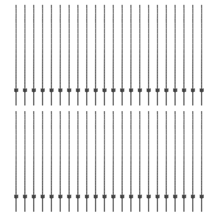 Set panouri de Garda vidaXL, 44 pcs, Gri, 100 x 1.5 m, 12.76 kg
