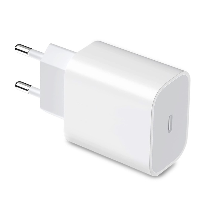 Incarcator USB-C, sursa de alimentare rapida de 20 W pentru iPhone16/15/15/14/13/12/11/SE/XS/XR/8, iPad Air 5/4, iPad Pro, Galaxy, Pixel, Adaptor de alimentare de perete Type-C Trefard