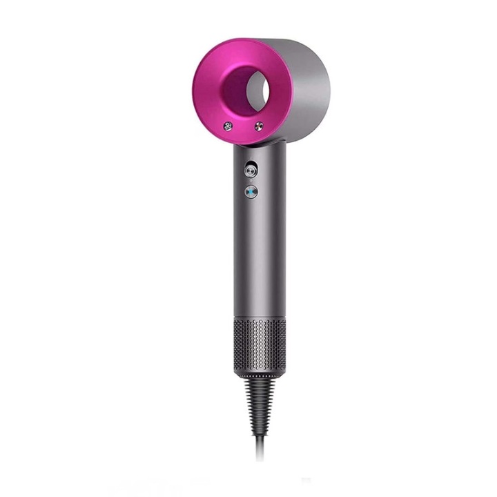 Сешоар, изглаждащ балсам, премахва начупването, 3 настройки на скоростта, лилав сешоар, включва 5 приставки, нежно се грижи за косата