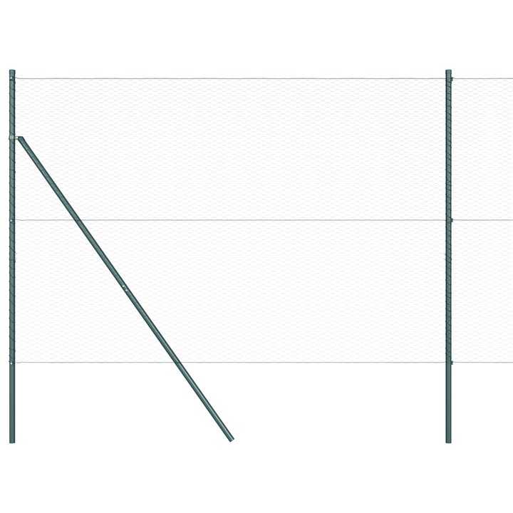 Imprejmuire Hexagonala vidaXL, Verde, 1.5x10 m, din otel, 12.89 kg