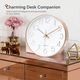 Ceasuri de perete silentios, ZGGZERG, Forma rotunda, Afisare cu cifre arabe, Miscare ultra-usoara Quartz, Design modern, Pentru birou Clasa de clasa Scoala Acasa Camera de zi Dormitor Bucatarie, Diametru 20 cm, Roz
