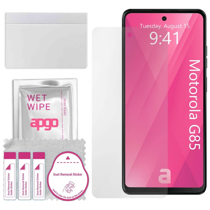 Folie de protectie apgo pentru Motorola Moto G85 – afisare completa, lucioasa, hidrogel, full glue, 5D