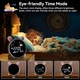 Ceas desteptator pentru copii, ZGGZERG, 7 sunete linistitoare, 2 seturi alarma, Functie snooze, Schimbare lumina 5 culori, Data si temperatura, Reincarcabil, Luminozitate reglabila, Design iepuras, Alb