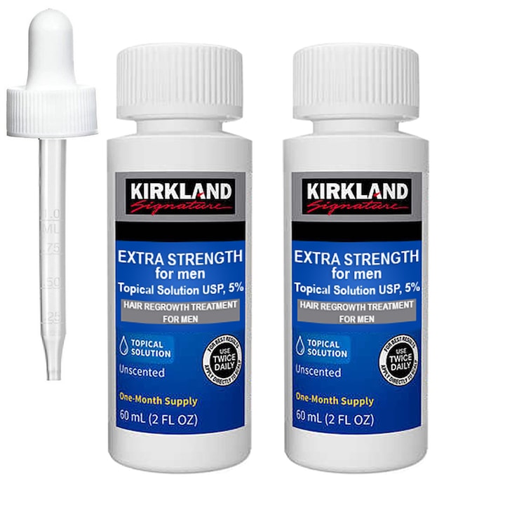 Hajhullás elleni oldat, Perrigo, Kirkland Signature, pipettával, 2 hónapos kezelés, 2 x 60 g