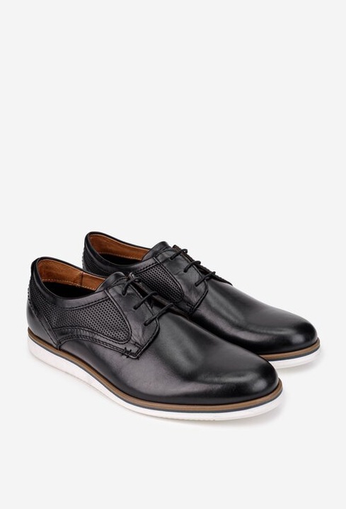 Pantofi barbati confectionati din piele naturala neagra 42