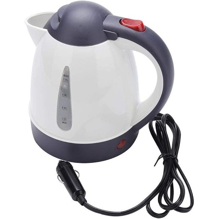 Fierbator electric auto din otel inoxidabil portabil 1000ml 12V calatorie auto camion fierbator incalzitor de apa sticla pentru ceai cafea