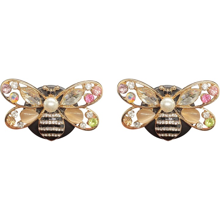 2 piese Creative Car Charm Dragut mic albina Bling vehicul interior ventilatie decoratiuni clema cu recipient de parfum, femei la moda auto decoratiuni cadou
