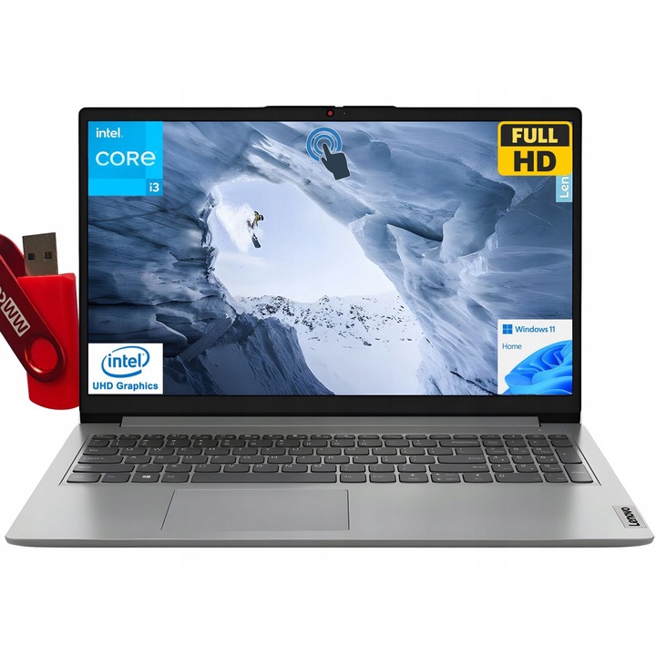 Lenovo Ideapad 1 15IAU7 i3 16GB 512GB SSD 15"6" FHD IPS érintőképernyővel DLA UCZNIA