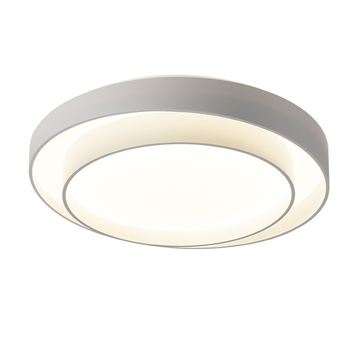 LED mennyezeti lámpa, 50 cm, 48 W, 3 színű beállítás, lencsés fényforrás, lágy és szembarát, fehér