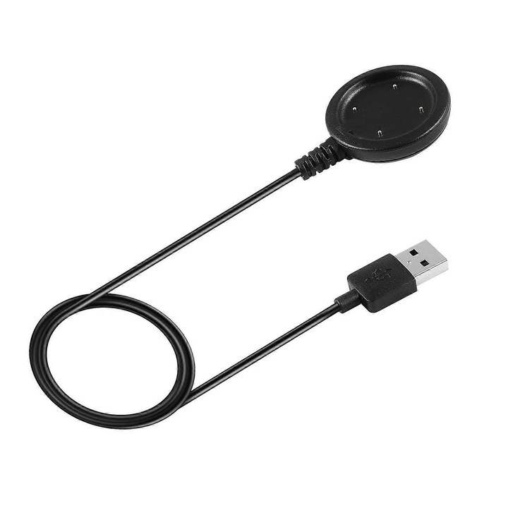 Cablu de incarcare USB pentru ceasuri Polar Vantage V/V2/M/M2/Ignite/Ignite2/Grit X/Grit X Pro, 1m, negru