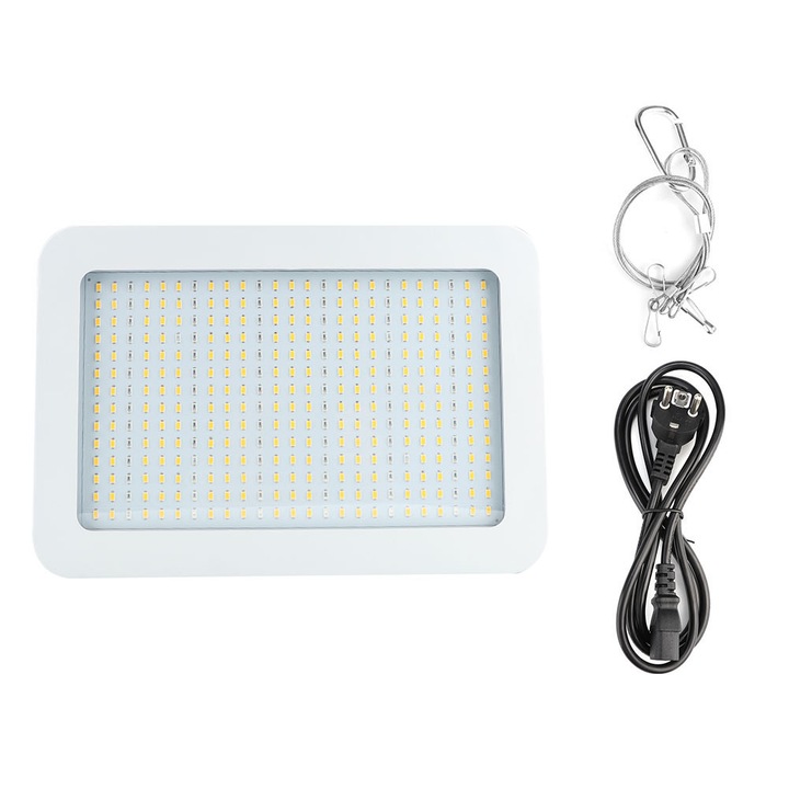 Lumina LED de crestere pentru plante ZYBLSSBB HX-SMD1200W LSM2xh245-BCS0033476, 1200W, spectru complet 380–780 nm (350× SMD5730), AC85–265V, IP42, alb