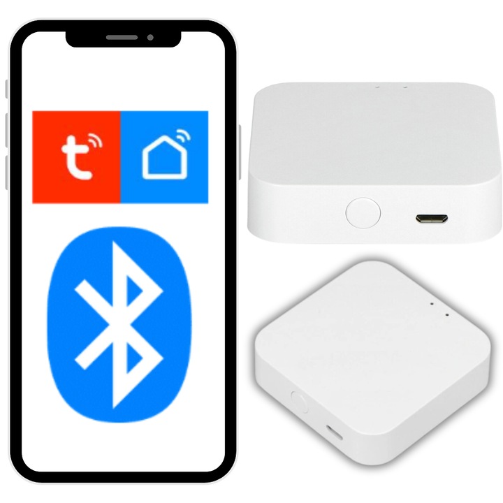 Telecomanda Smart Home Spreest M1, SigMesh, Wi-Fi 2,4 GHz, Bluetooth Low Energy, 60x60x15mm, set complet