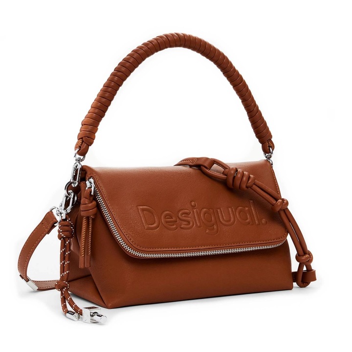 Női táska, Desigual, féllogós Venecia sorozat, konyakbarna
