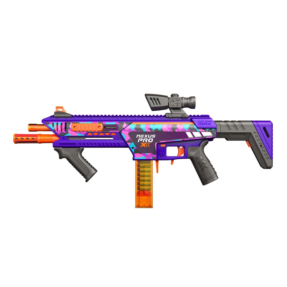 Pistol de jucarie Dart Zone Max Nexus Pro X, 2 magazine, 24 sageti