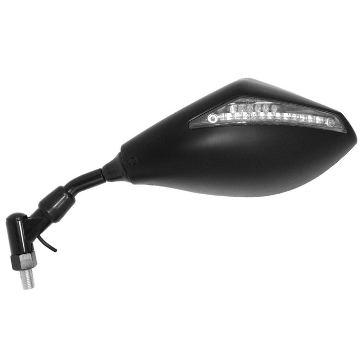 Oglinda universala stanga Vicma cu semnalizare (M10x1,25), neagra, accesorii moto