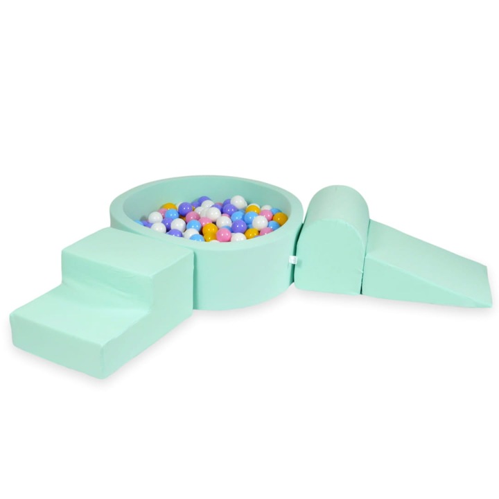 Habszivacs játszótér kerek medencével 90x30 cm, 200 labdával, többszínű, gyerekeknek