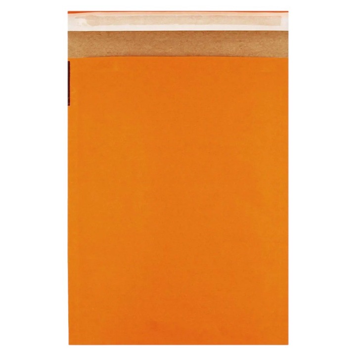 Plicuri ecologice 215x150mm, pomaranj, set 10 bucati, hartie reciclabila 190g/m2